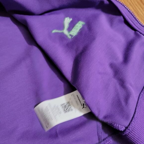 Puma X Dua Lipa T7 Cropped Jacket Purple Black Butterfly Logo XS Extra Small New - Picture 12 of 13
